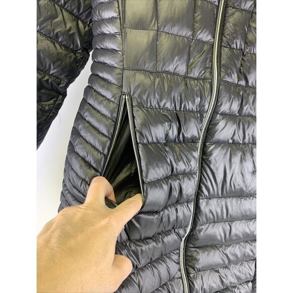 BOGO Calvin Klein Packable Lightweight Premium Down Jacket Hooded Black Puffer M - Picture 3 of 14